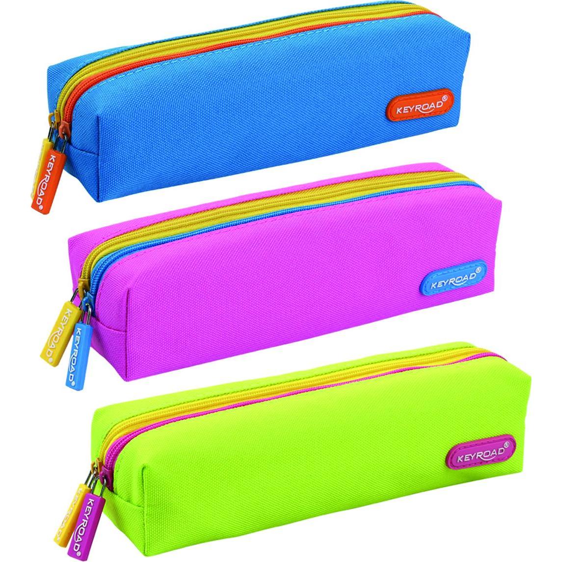 Keyroad, Etui, Federmäppchen, 2 taschen, 19,5 x 5 x 4,5 cm, farbmischung