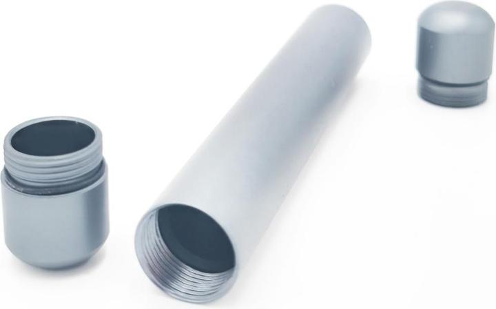 Actual product image BestV Smellproof Metal Tube 2.0 Grey 12 x 1.8 cm