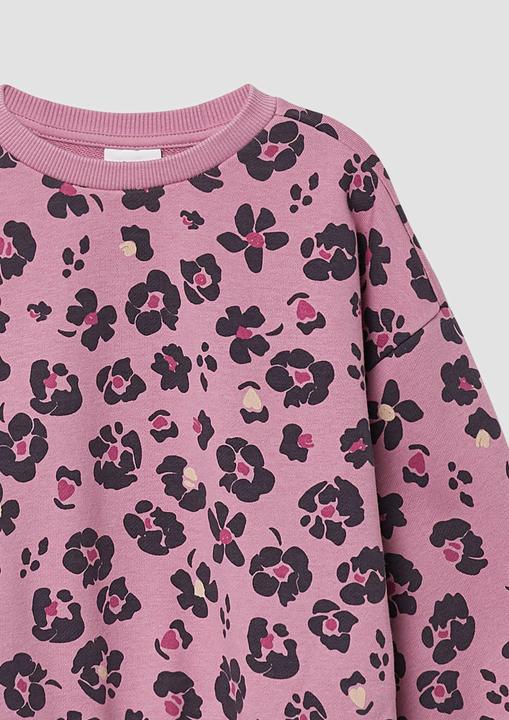 Produktbild s.Oliver Sweatshirt Oversize-Sweatshirt mit All-over-Print (98)