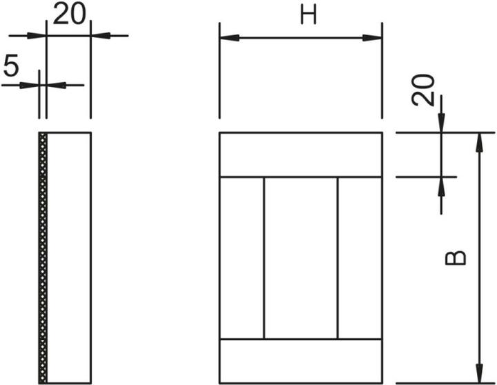 Actual product image OBO Bettermann OBO BSKP-E0406 End piece for BSKP 0406 100x80x20