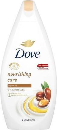 Actual product image Dove Shower Gel with Argan Oil for Dry Skin Sulfate Free SLES and With Plant Moisturisers 450ml (450 ml)