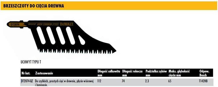 Produktbild DeWalt Stichsägeblatt