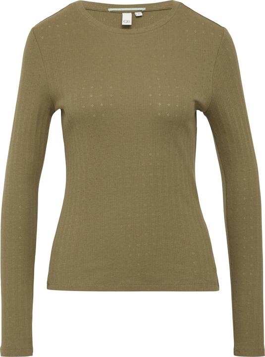 Actual product image S.Oliver T-Shirt Slim Fit Langarmshirt mit Ajourmuster (L)