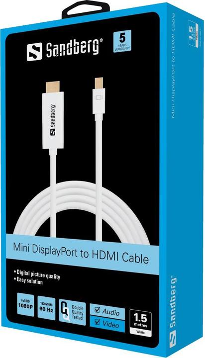 Produktbild Sandberg Mini DisplayPort — HDMI (Typ A) (1.50 m)
