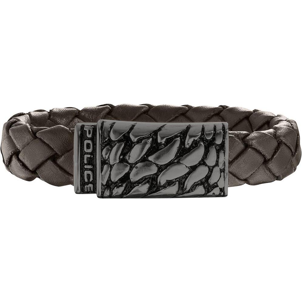 Police, Armschmuck, Alligator Armband, (23.50 cm, Edelstahl, Leder)