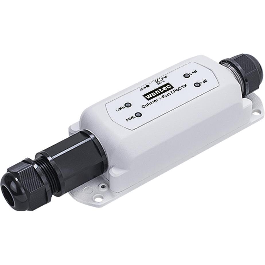 Wantec 2wIP E Adapter PoE-BNC-Client/Empfänger 1-Port, Netzwerk Zubehör
