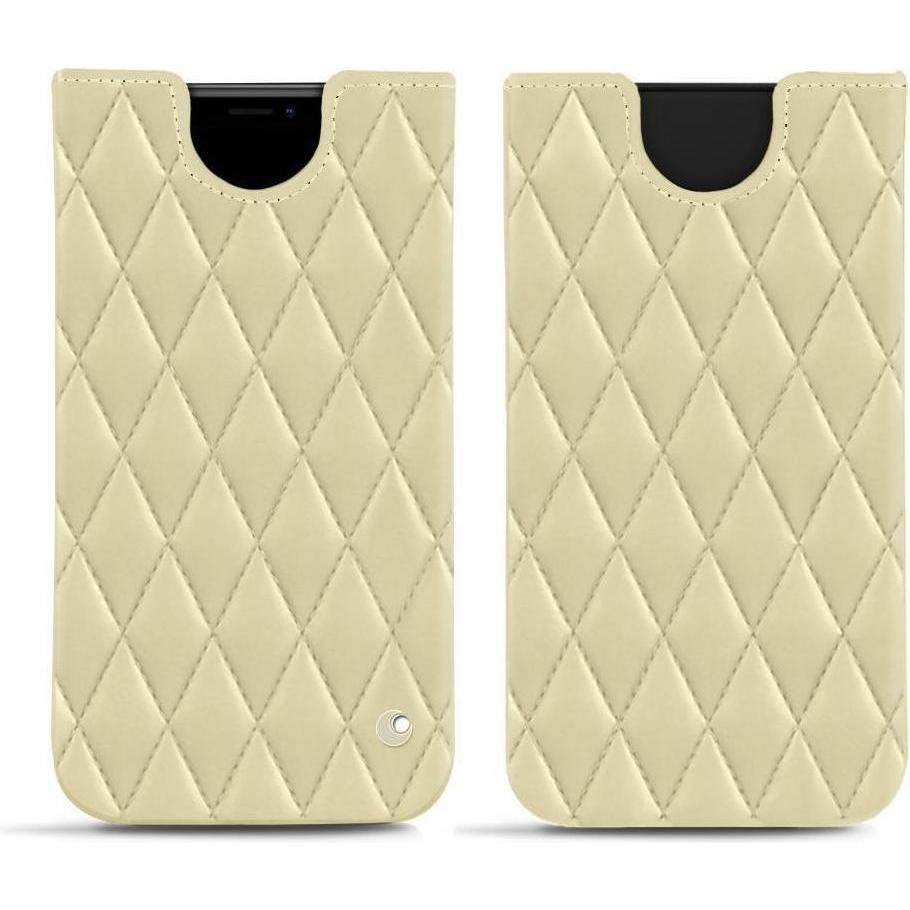 Noreve Lederschutzhülle (Apple iPhone XS Max), Smartphone Hülle, Beige