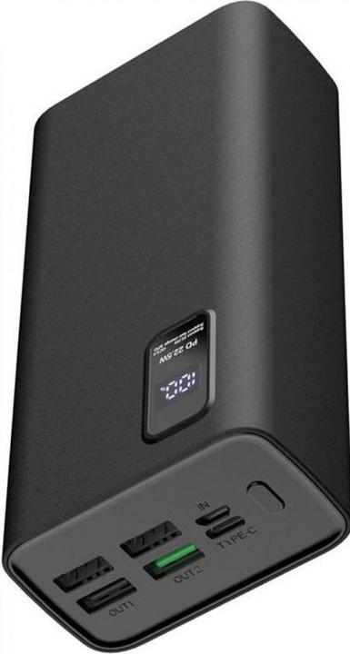 Actual product image Platinet power supply 30000mAh PD QC LED, black (30000 mAh, 22.50 W, 111 Wh)