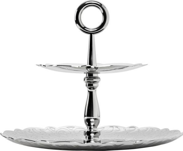 Actual product image Alessi Etagere Dressed for X-mas silver coloured