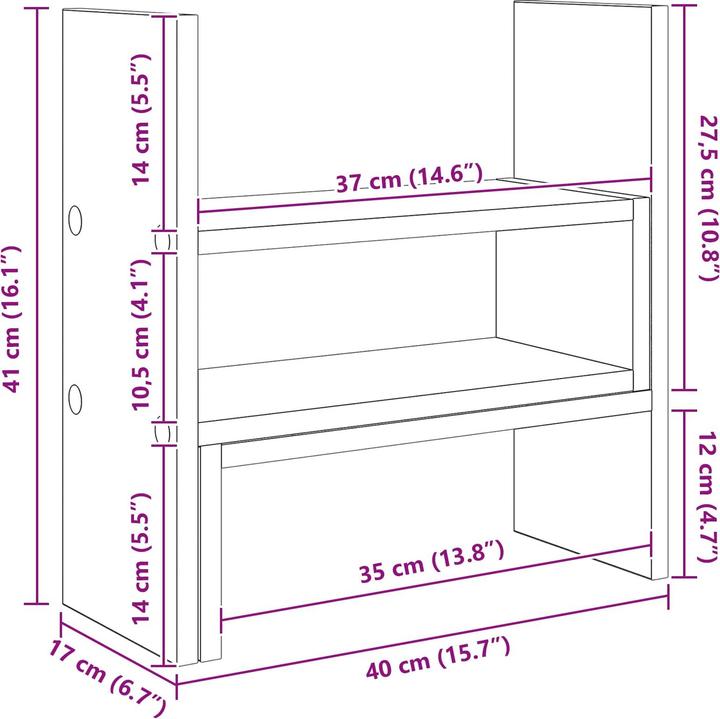 Actual product image vidaXL Schreibtisch-Organizer