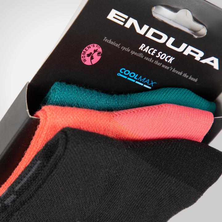 Actual product image Endura Ladies Coolmax® Race socks (three-pack) (One size)