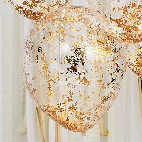 Image du produit Ginger Ray Ballons pailletés or (5 pièces)
