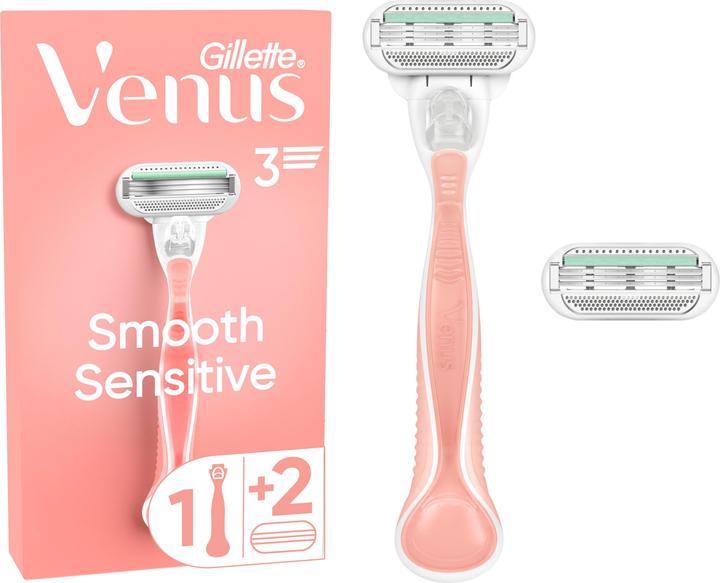 Actual product image Gillette Venus Gillette - Venus Sensitive Smooth - Women's razor + 2 heads (L)