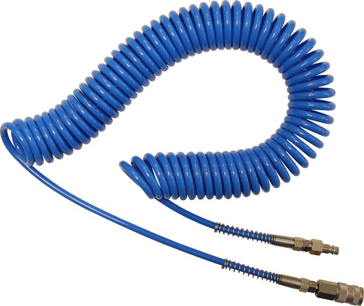 Elmag Set di tubi a spirale PU 10m con raccordo e gommino 5x8mm