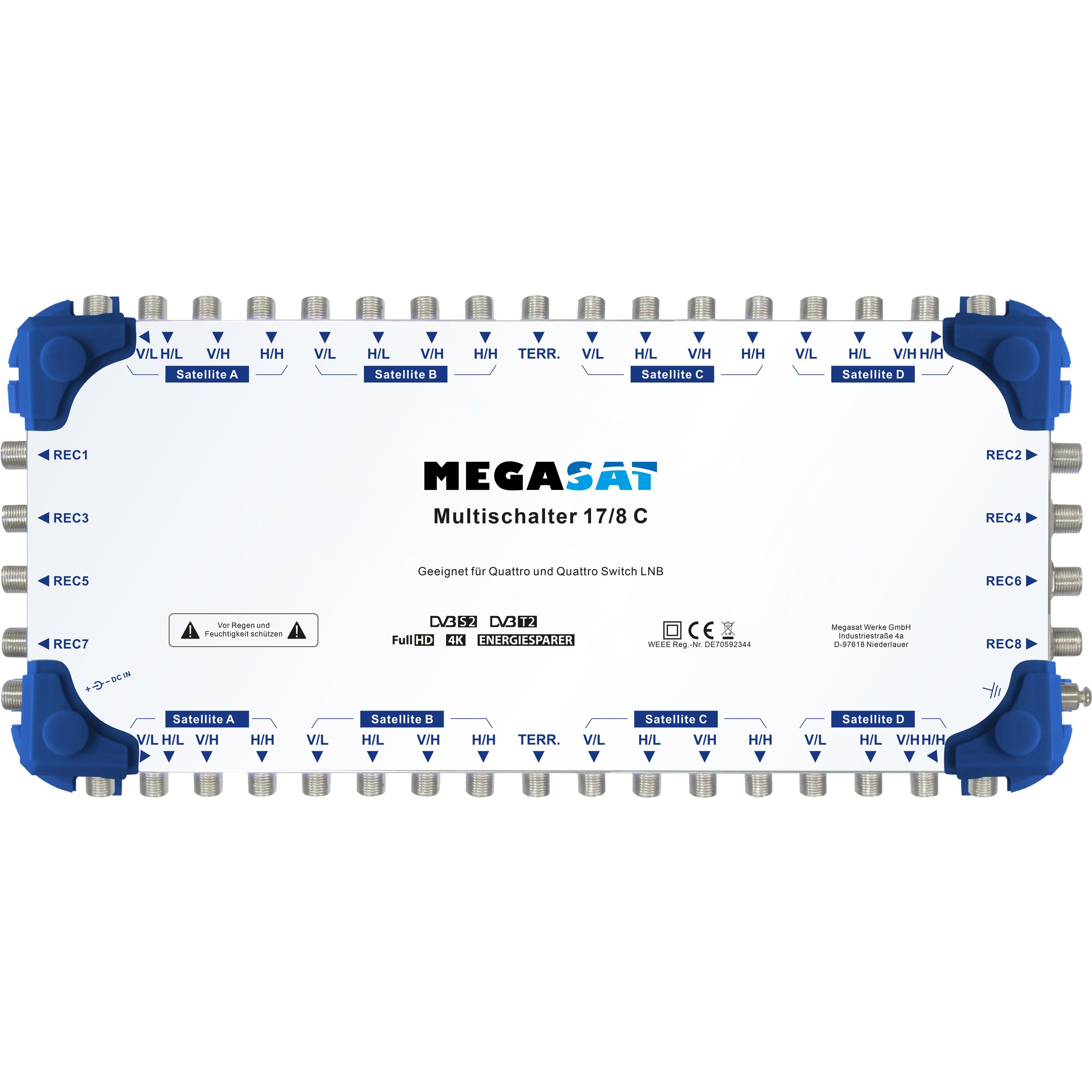 Megasat 600191 Multiswitch 17/8 C (Multiinterruttori), Accessori per SAT