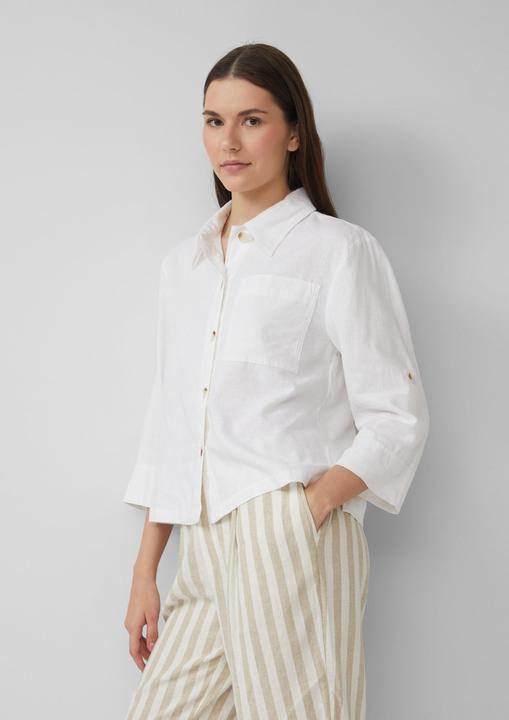 Actual product image S.Oliver Bluse Hemdbluse aus Leinenmix (48)