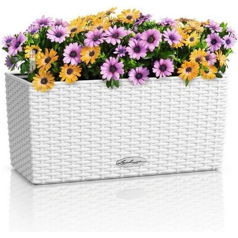 Lechuza, Vaso da fiori, BALCONERA Cottage 40 Weiss (40 x 40 x 19 cm)