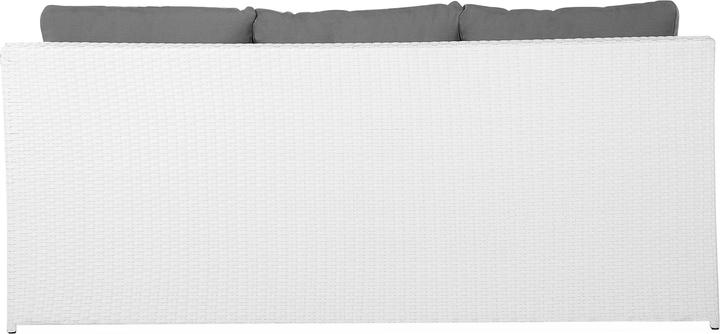 Produktbild Beliani Lounge Set Rattan weiss 6-Sitzer Auflagen grau ROMA