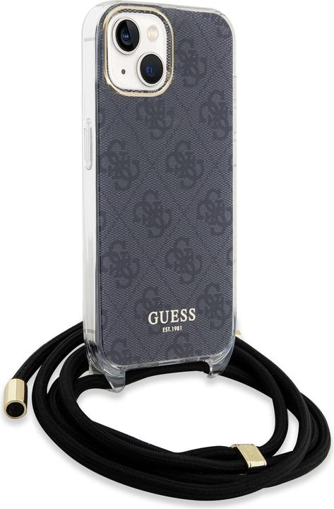Actual product image Guess IML 4G Crossbody Case for Apple iPhone 15 - black (Apple iPhone 15)