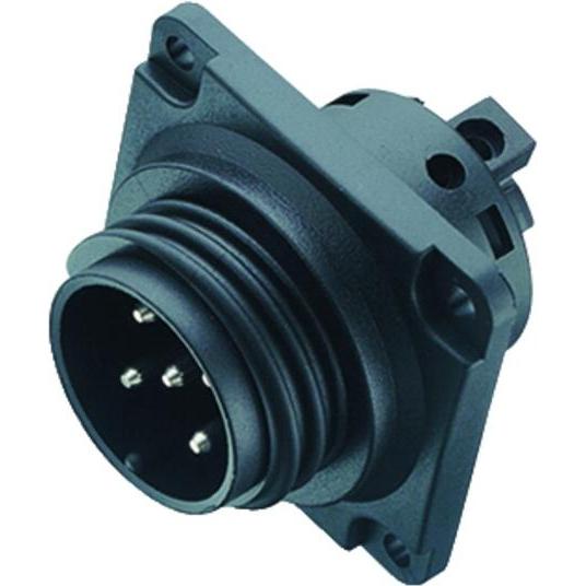 Thumbnail - Schubiger Serie 693 5 pole RD30 power male panel mount, Elektronikkabel + Stecker, Schwarz