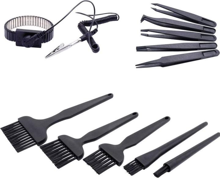 Productafbeelding Quadrios ESD-Handgelenkband Schwarz Druckknopf 10 mm (Statische bescherming)