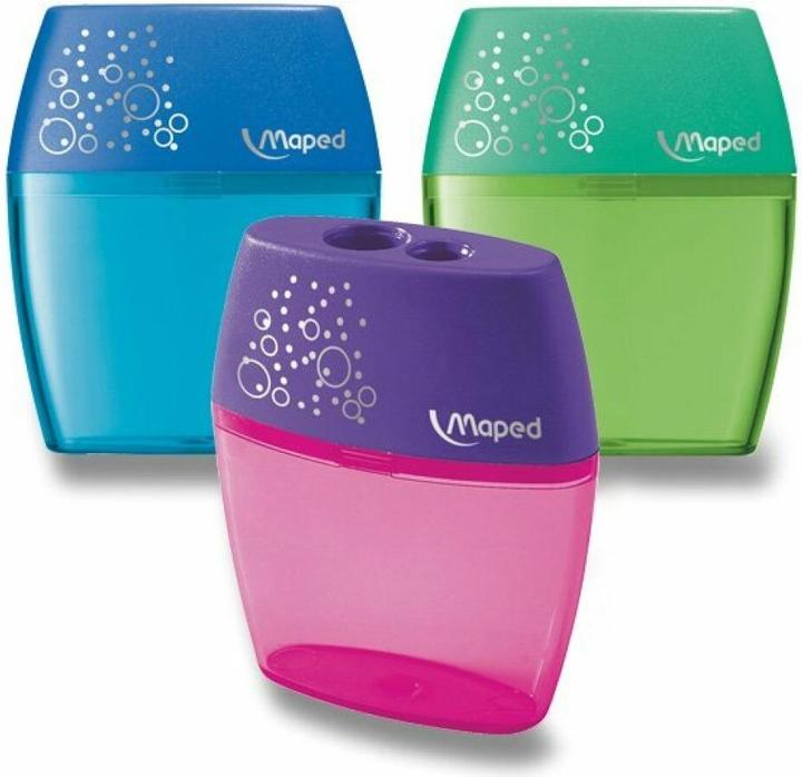 Maped Shaker Manual Pencil Sharpener, Plastic, Assorted Colours