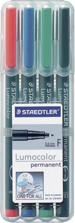Productafbeelding Staedtler Lumocolor permanent (Veelkleurig, 0.60 mm, 4 x)