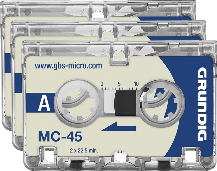 Image du produit Grundig Microcassettes MC45 (paquet de 3)