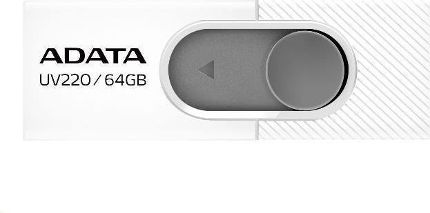 Actual product image Adata USB 2.0 Stick UV220 64GB White/Gray (64 GB, USB-A)