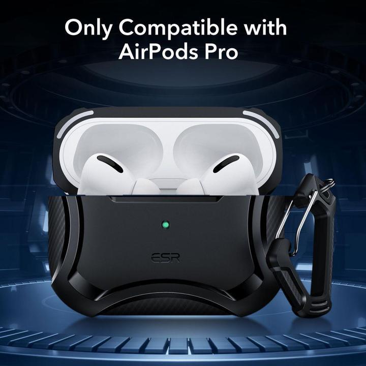 Productafbeelding ESR Cyber Armor Halolock Magsafe Apple Airpods Pro 1 / 2 Zwart (Hoofdtelefoon hoes)