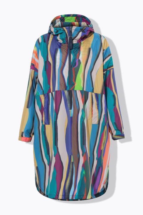 Actual product image Laurasøn Abstract Striped Rain Poncho (One size)