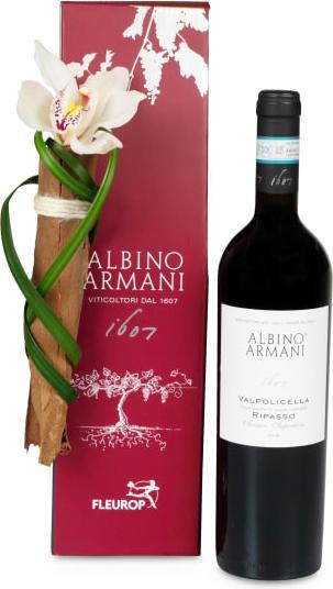 Fleurop Elegance mit Ripasso Albino Armani DOC (75 cl)