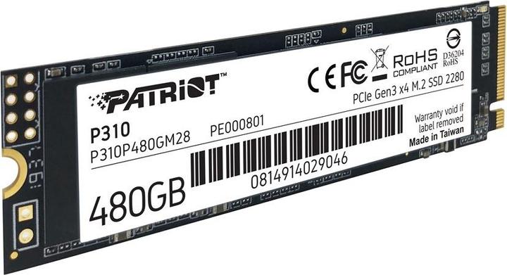 Image du produit Patriot SSD P310 M.2 2280 480GB (480 Go, M.2 2280)