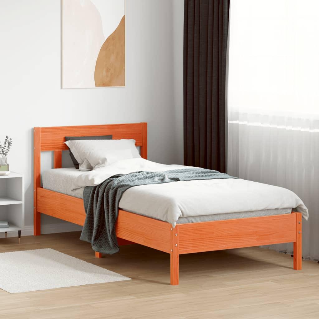 Thumbnail - VidaXL, Bett, Bett mit Kopfteil Kiefer (90 x 190 cm)
