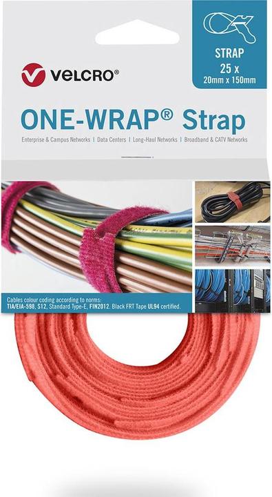 Velcro brand One-Wrap Strap (Serre-câbles velcro, 200 mm, 25 pcs)