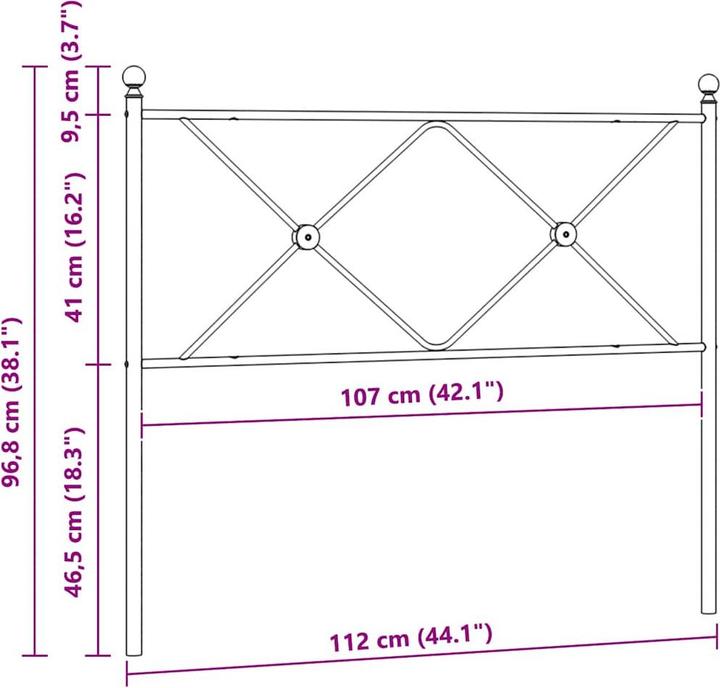 Image du produit vidaXL Kopfteil (112 x 3 x 90.50 cm)