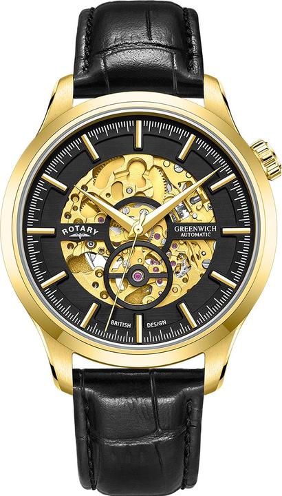 Produktbild Rotary GS02948/04 Greenwich Automatik Herrenuhr 42mm 5ATM (Analoguhr, 42 mm)