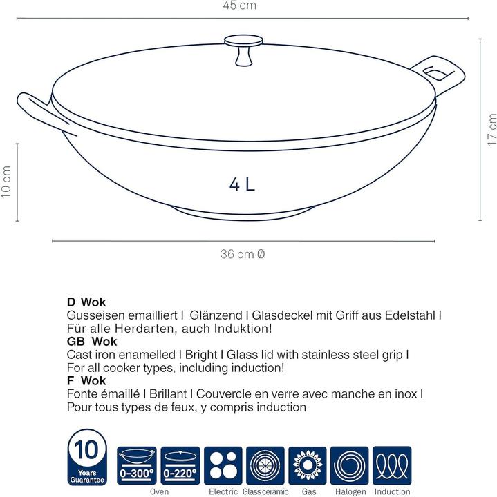 Produktbild Kela Wok Calido (Wok Pfanne, Gusseisen, 36 x 10 cm)