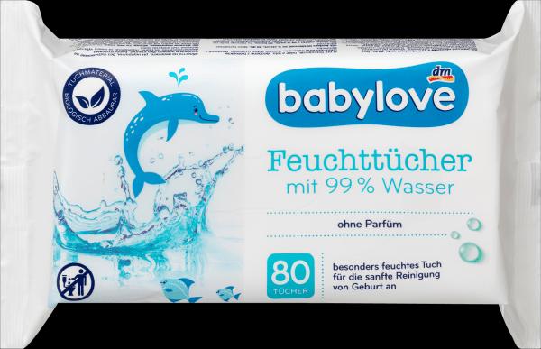 Produktbild dm babylove Feuchttücher (80 Stück)
