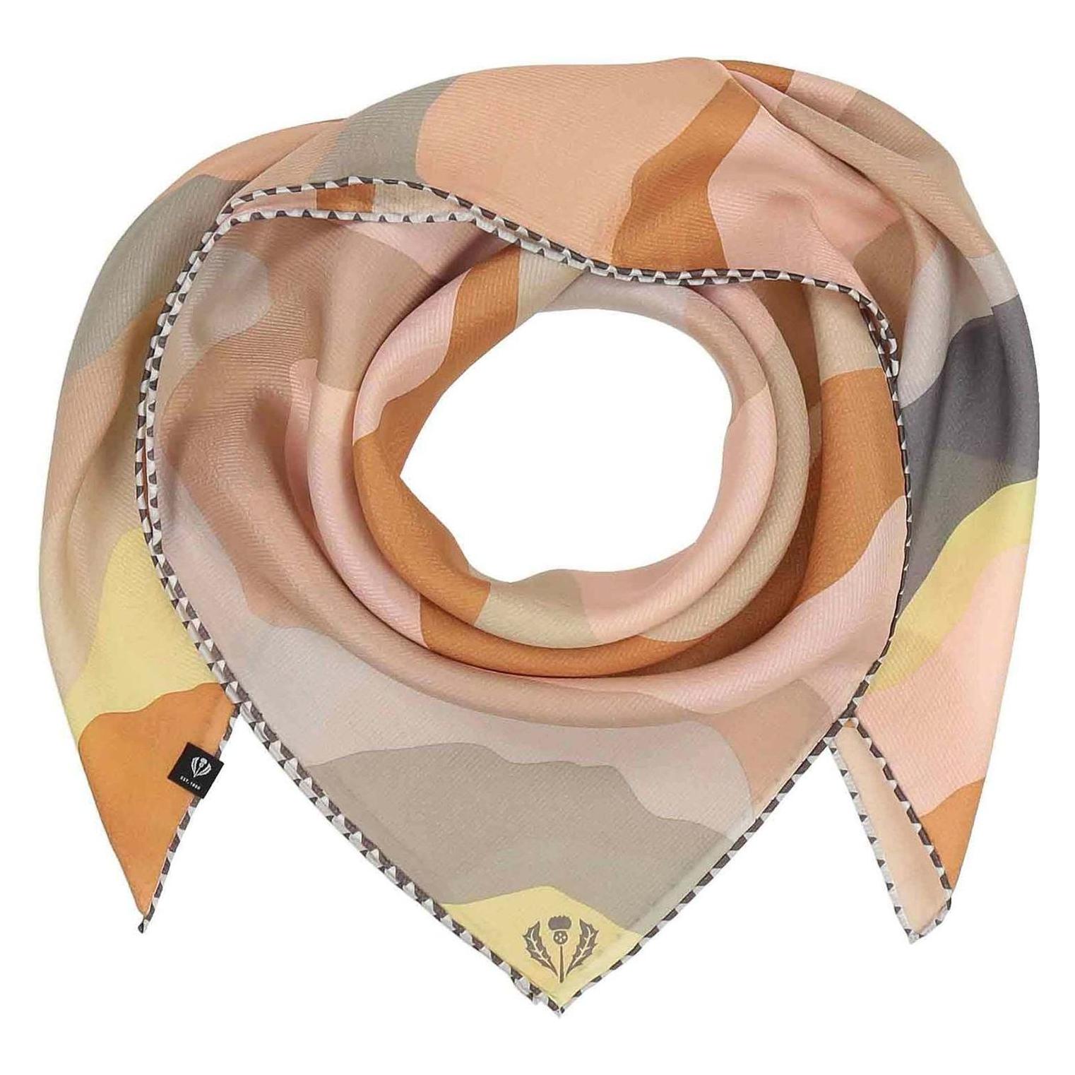 Fraas, Damen, Schal, Silk Crepe Scarf In Wave-Design, Mehrfarbig
