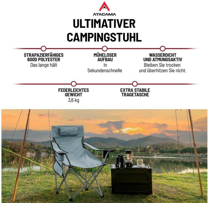 Produktbild Atacama Campingstuhl Dunkelgrau