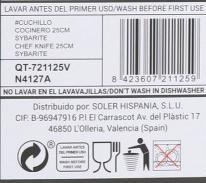 Immagine prodotto Quttin Coltello da chef in sybarite da 25 cm (25 cm)