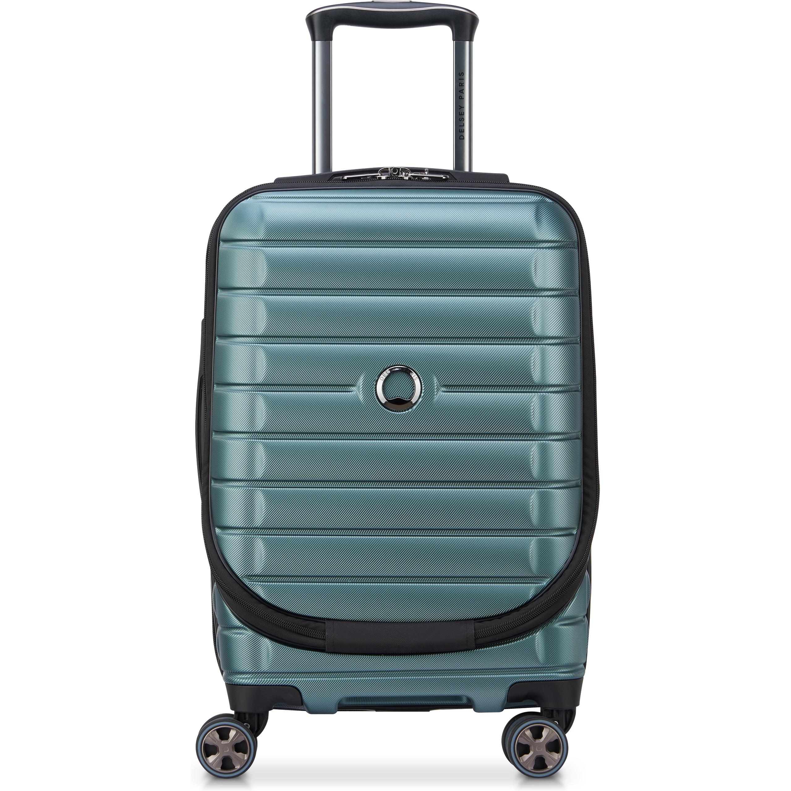 Delsey Verde Valigia, Shadow 5.0 Trolley Da Cabina A 4 Ruote 55 Cm Scomparto Per Laptop Con Piega Di Espansione, (41 L)