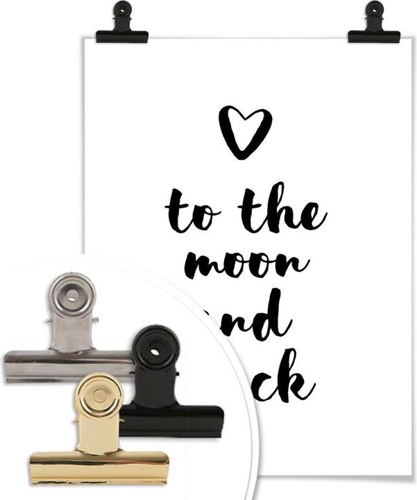 Produktbild Trenddeko Love to the moon and back (24 x 30 cm)