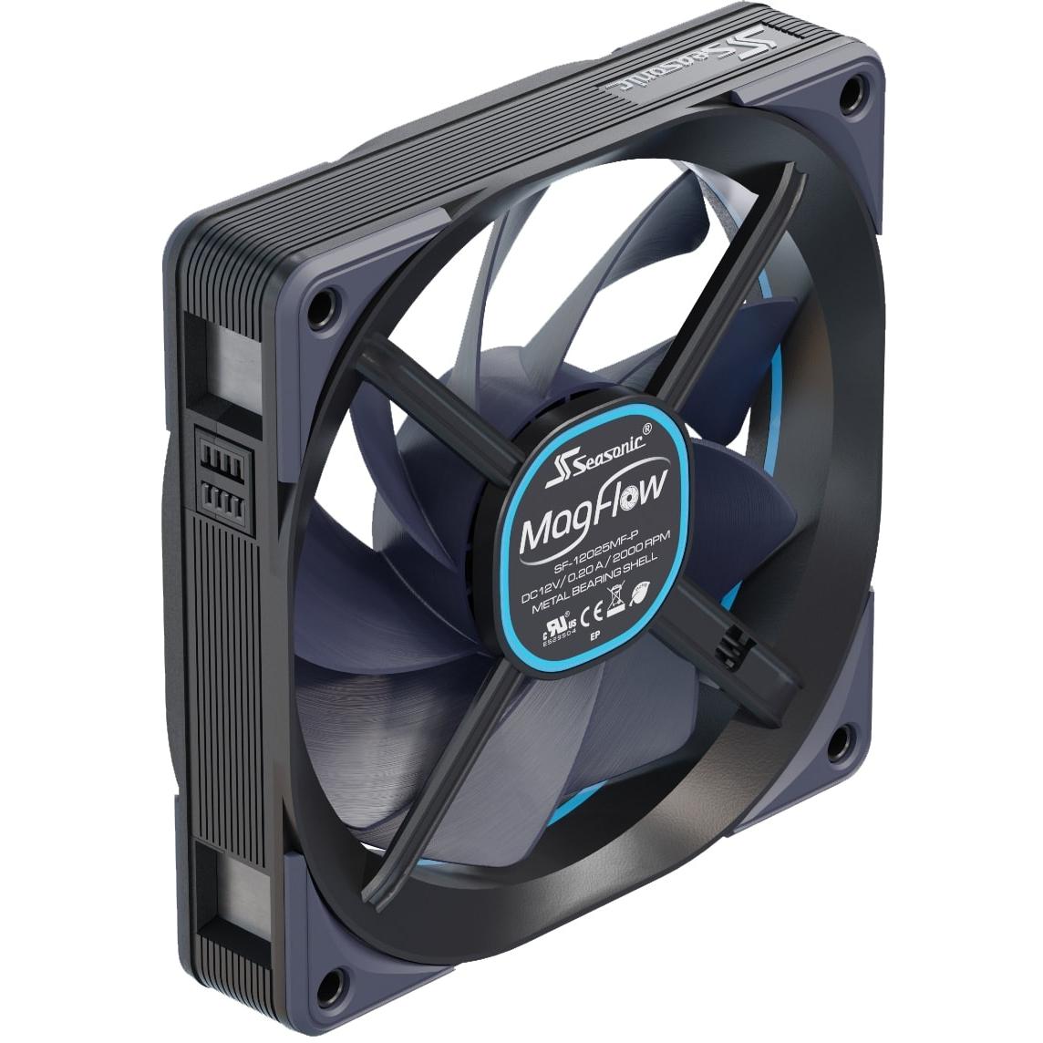 Seasonic Lüfter MagFlow 1225PWM (120 mm, 1 x), PC Lüfter, Schwarz