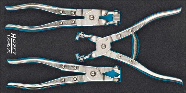 Image du produit HAZET Jeu de pinces pour colliers de serrage 163-425/3 ∙ Nombre d'outils : 3 (342 mm)