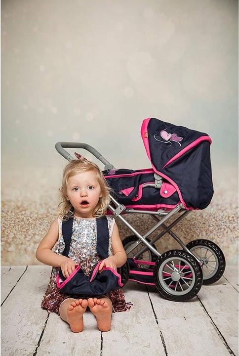 Produktbild Knorrtoys Puppenwagen Ruby - flying hearts blue pink