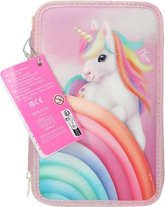 Image du produit Depesche Ylvi 3-Fach Federtasche Farbwolke inkl. Stifte