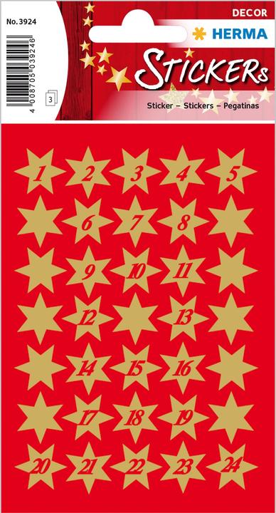 Produktbild HERMA Sticker Sterne (102 Sticker)