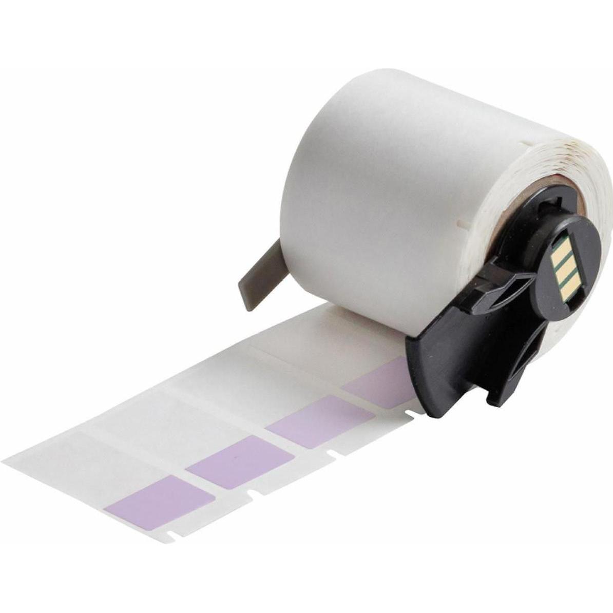 Brady, Etiketten, M6-30-427-PL, Vinyl, selbstlaminierend, Violett/Transparent, matt, 19.05 x 12.70(38.10) mm